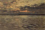 Levitan, Isaak Lake evening oil painting on canvas